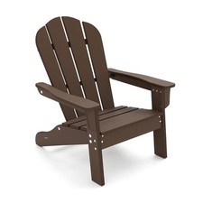 COSTWAY Kid’s Adirondack Chair All-Weather HDPE Toddler Lawn Chair-Brown