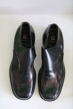 Jeffrey West shoes size 10 Black And Burgundy Leather Slip On