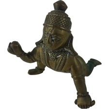 Baby Krishna Brass Figurine