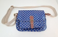Cath Kidston Blue Polka Dot Saddle Bag/ Cross body Bag