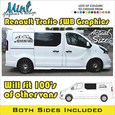 SWB RENAULT TRAFIC Camper Side Stripe MOTORHOME Decals Stickers Van Graphics 038