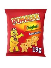Pom Bear Original Crisps Box of 36 x 19g Packets Snacks FREE DELIVERY