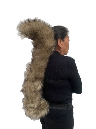 Grey squirrel faux - faux, fur