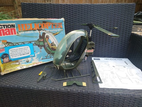 Vintage action man helicopter - action,