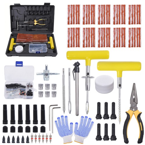 Tyre puncture repair tool set - tyre,