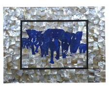 Elephant Art Inlay Wall