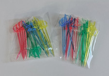 50 Plastic COCKTAIL STICKS Buffet FOOD FRUIT in DRINKS 5 COLOURS