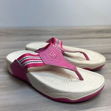 Therashoe Sandals Flip Flop Thong Therapy Molded Insole Pink Leather Size 6
