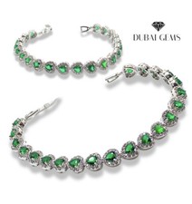 White gold finish Green