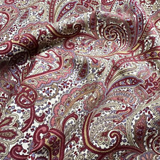 Cotton Fabric - Burgundy Red &