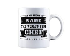 Chef Personalised Name Mug Coffee Mug Tea Cup Food Cook Restaurant Cafe Gift