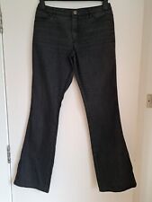 Oasis Boot Flared Jeans UK12 W30 L32 Charcoal Wash Black Stretch