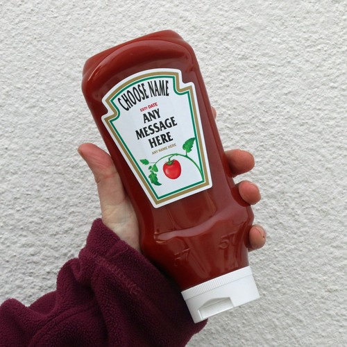 Personalised spoof ketchup - personalised,