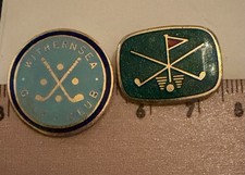 Two Golf Club Related Enamel