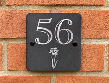 Engraved Welsh Slate House