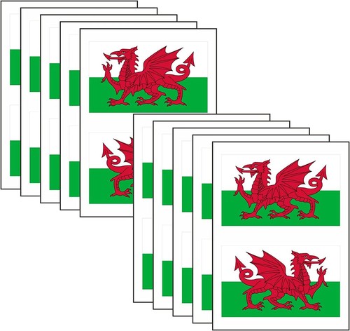 Wales flag stickers - wales, welsh