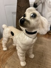 Vintage Coopercraft WHITE / CREAM STANDARD POODLE VGC Dogs Figurine Ornament