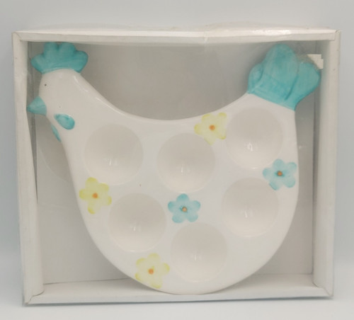 Chicken shaped ceramic egg - ,