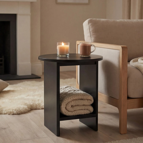 Round side table with - round,