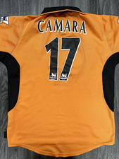 Admiral Wolverhampton Wanderers 2002/2003 Home Shirt Camara 17 Mens Small