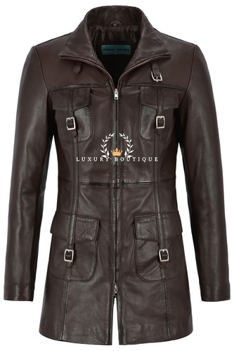 Ladies zip leather jacket - zip,