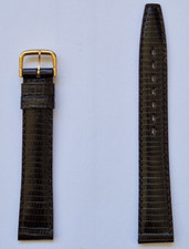 Cobra Genuine Lizard Watch Strap Gold Coloured Buckle
