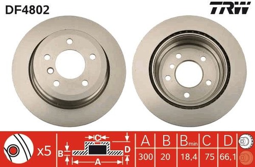 Brake disc trw df4802 - brake,