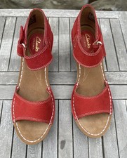 CLARKS ARTISAN Red Wedge Heel