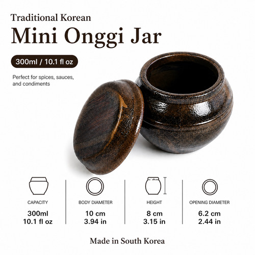 Korean mini clay jar with - korean,