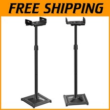 Black Steel Speaker Stands -