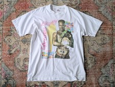 Vtg 90s Evander Holyfield Atlanta City of Dreams T-Shirt Boxing Olympics Tee L