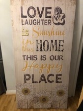 NEXT GOOD LIFE SUNFLOWER OCHRE HAPPY SUNSHINE HOME CANVAS WALLART PICTURE /LARGE