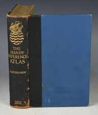 John Bartholomew Handy Reference Atlas of the World LEATHER Coloured MAPS