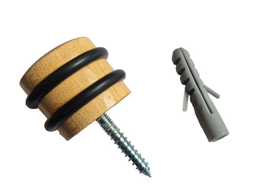 Wooden door stop screw - wooden, in