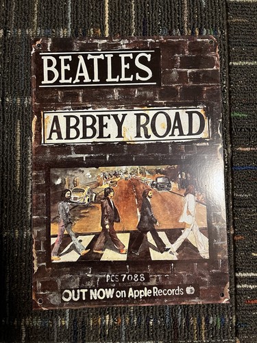 Beatles abbey road metal sign - road,