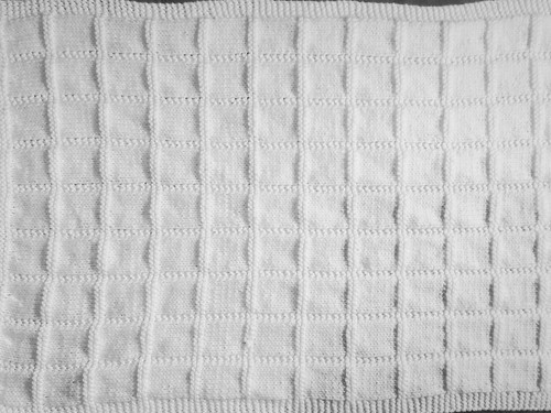 Baby blanket hand knitted in - blanket.,
