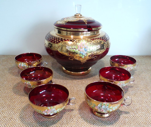 Murano vintage large lidded - vintage,