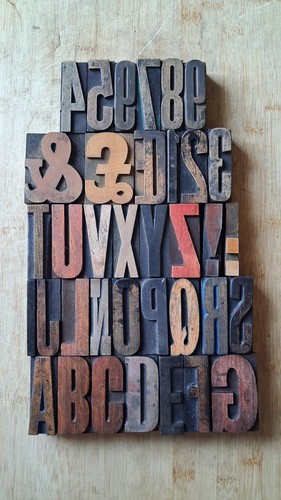 Vintage wooden letterpress - vintage,