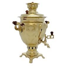 Gold russian samovar - russian,