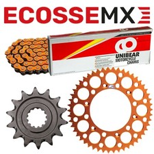 KTM EXC200 SX200 Unibear Orange Heavy Duty Chain & Renthal Orange Sprocket Kit