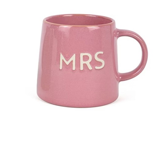 Mrs mug pink - pink, glaze