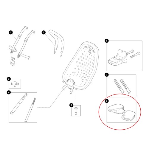 Thule foot support footrest - support,