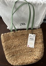 ZARA small JUTE basket  TOTE