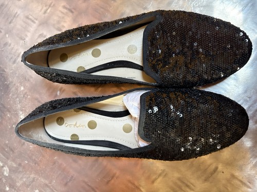 Boden black sequin shoes - black,
