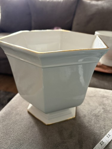 Large white hexagon - , vintage