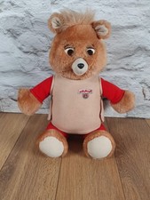 Teddy Ruxpin bear 1992 with cassette The Airship talks sings Playskool 17" tall