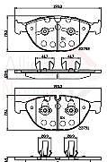 Brake pads set fits bmw - set, rolls