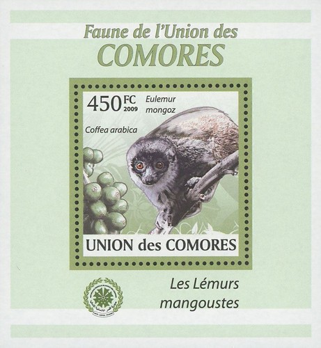 Mongoose lemur stamp coffe - mongoose,