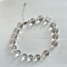 COS Chunky GLASS BEADED NECKLACE Clear MAXI-BEAD CHOKER Minimalist BNWOT Rare!
