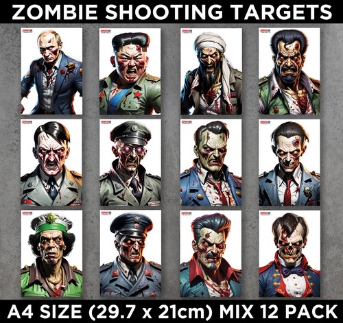 Zombie shooting targets - a4,
